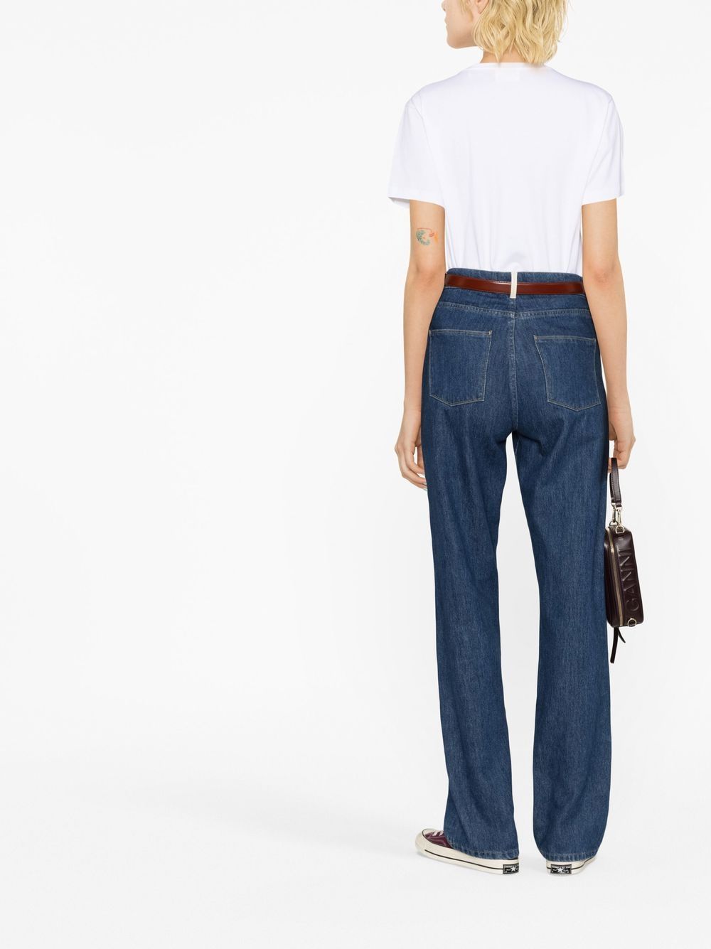 MARANT ETOILE T-shirt bianca slim a maniche corte 