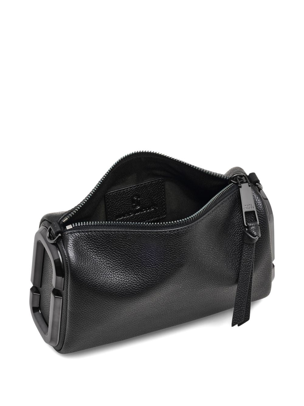 MARC JACOBS Borsa a spalla in pelle bianco sporco con logo laterale 