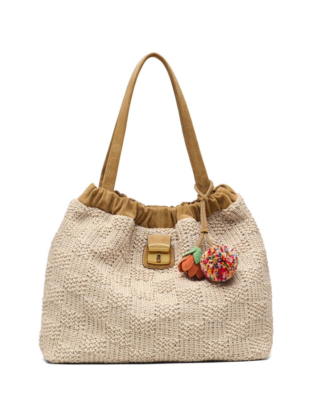 MARC JACOBS Borsa a mano tote in crochet con charm a fiore 
