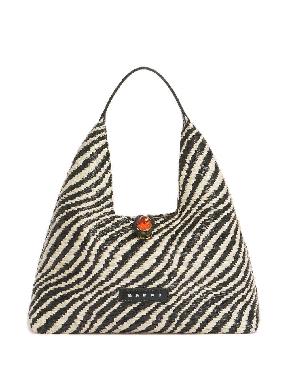 MARNI Borsa motivo zebrato con logo 