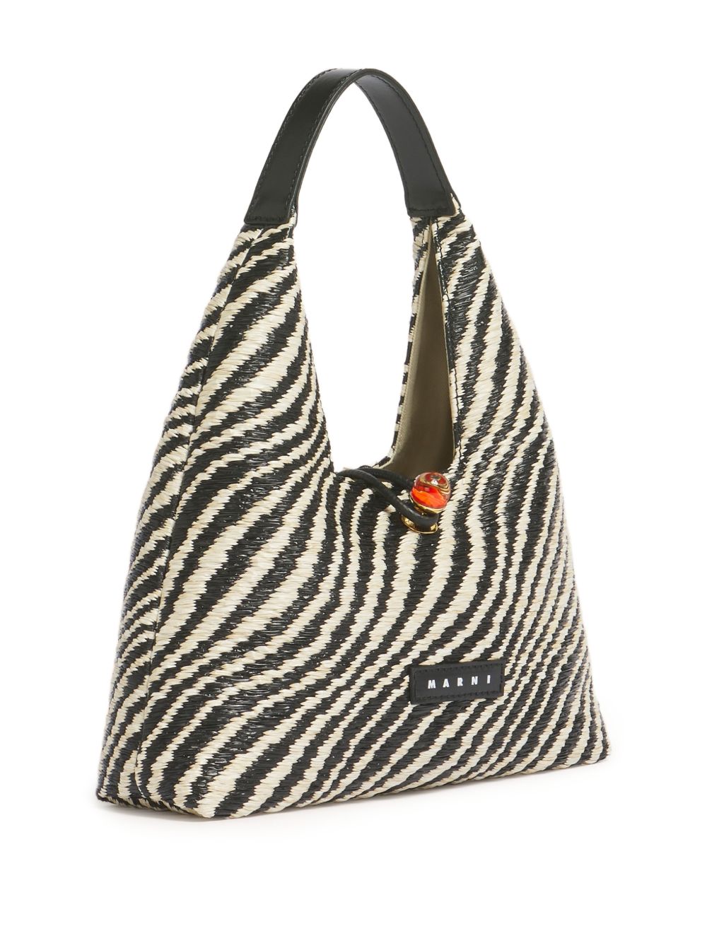 MARNI Borsa motivo zebrato con logo 