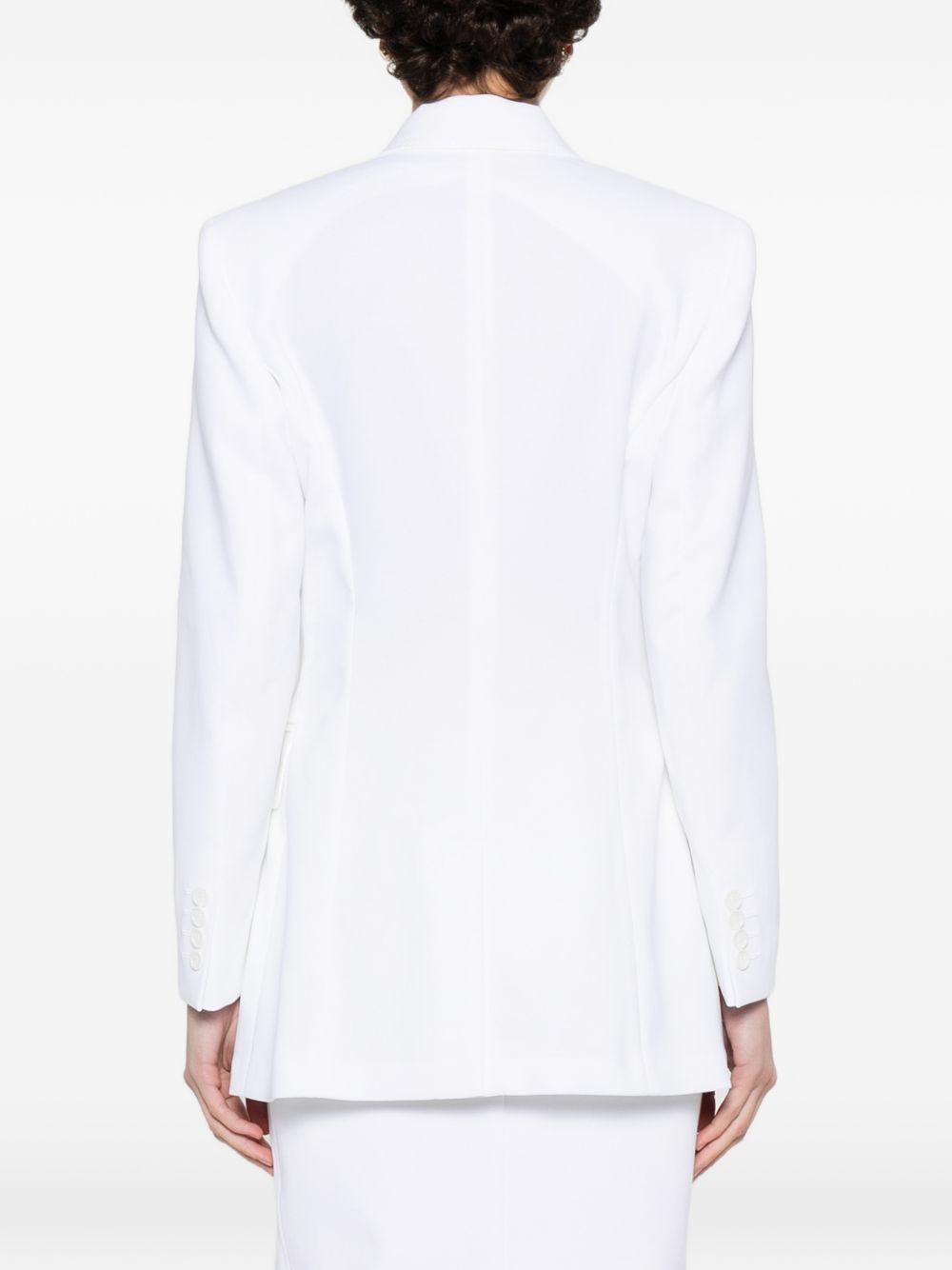 MAX MARA Blazer Pagella in cotone bianco doppiopetto 