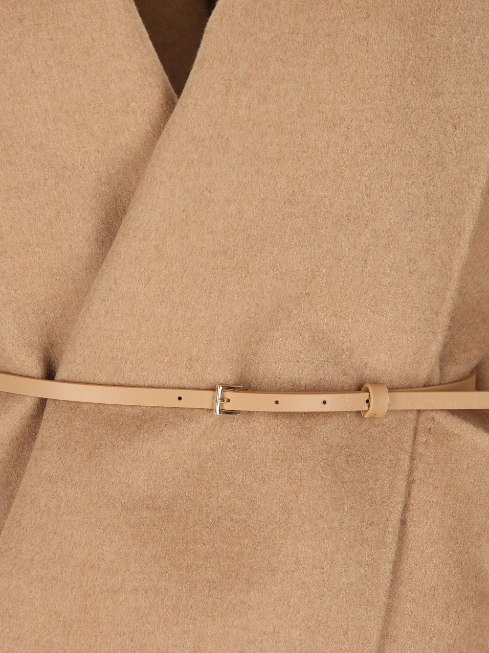 MAX MARA Cappotto corto Abilita beige con sciarpa 