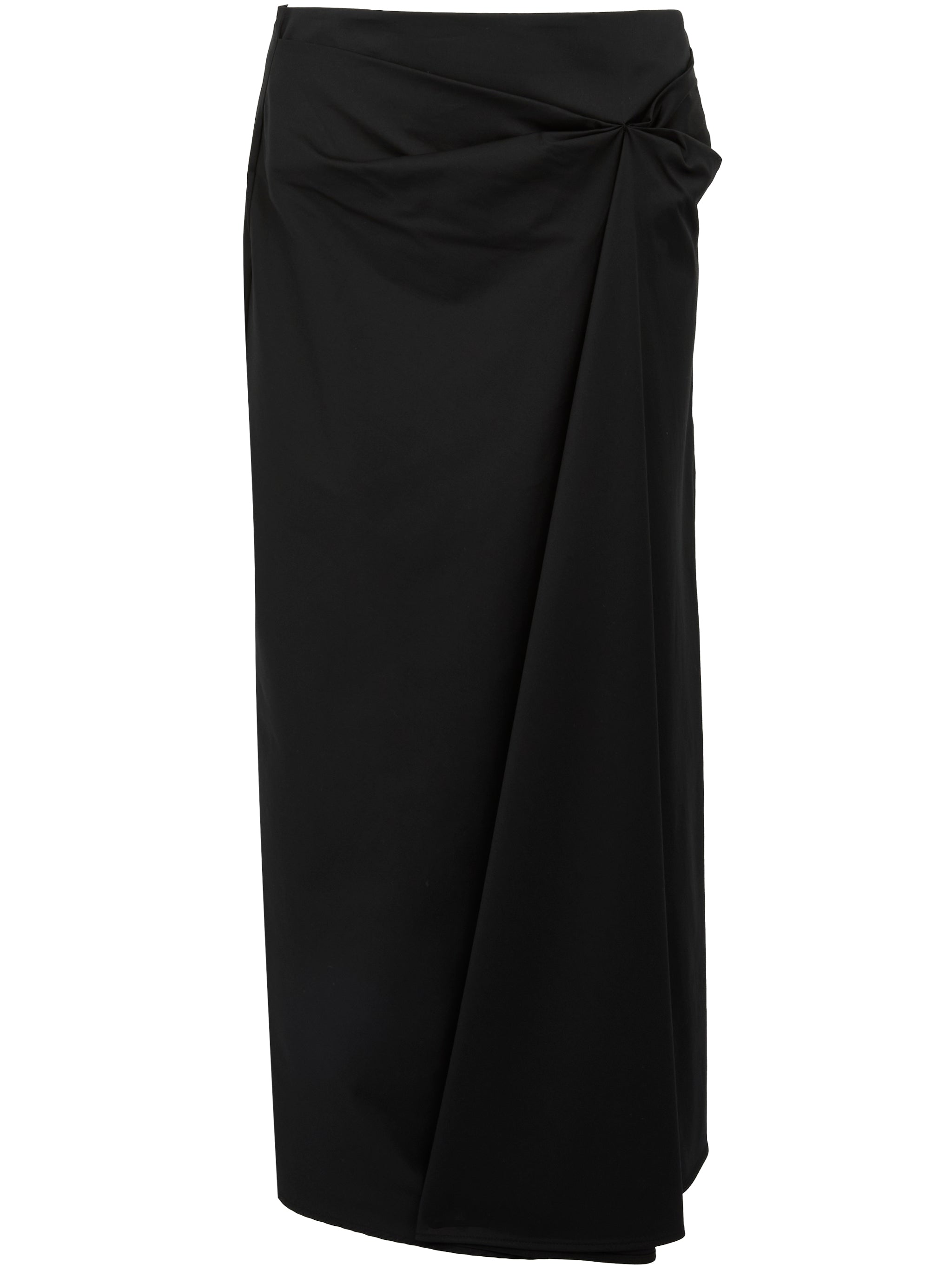 MAX MARA Gonna midi nera con drappeggio 