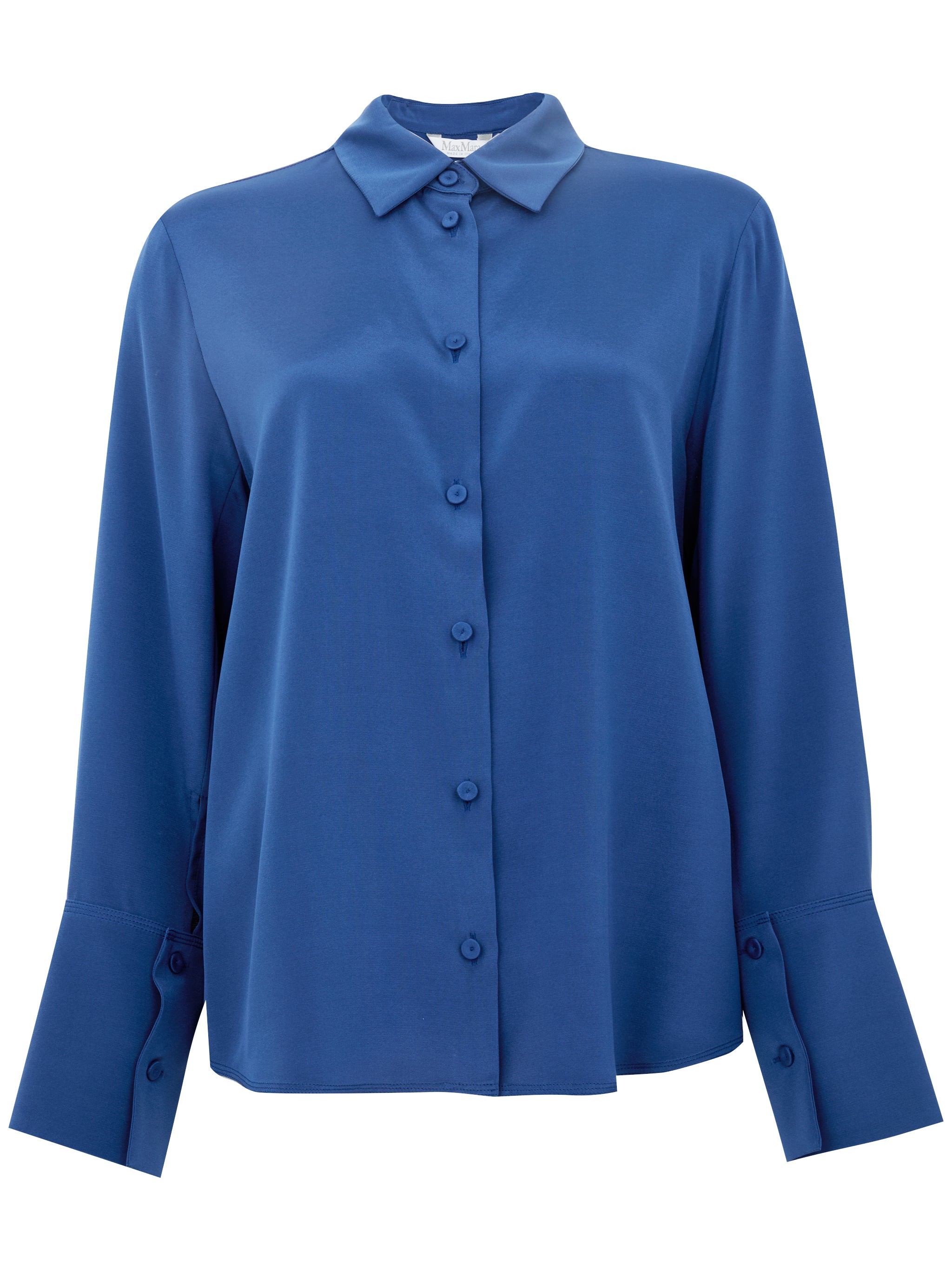 MAX MARA Camicia elegante Voliera di seta blu 