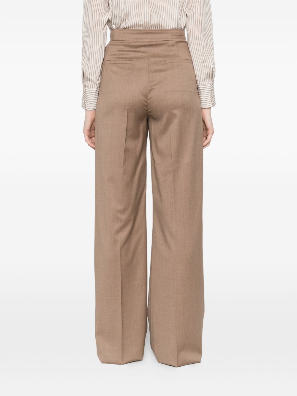 MAX MARA Pantaloni a palazzo marroni chiaro 