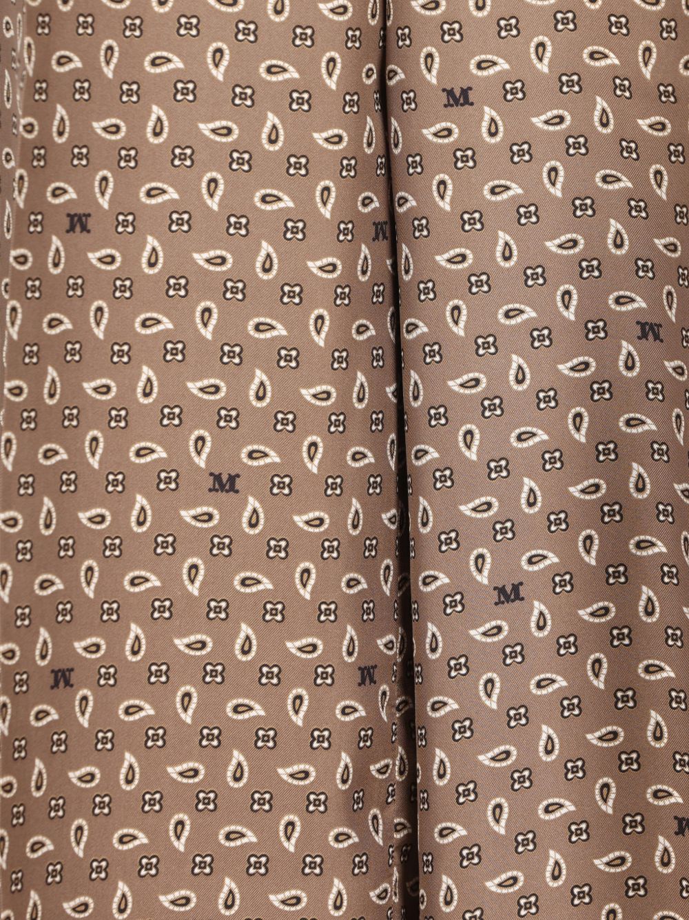 MAX MARA Pantaloni color nocciola con grafica all-over 
