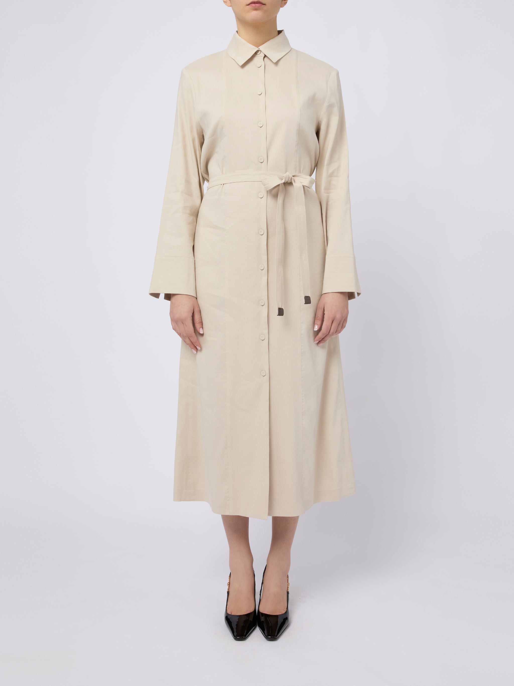 MAX MARA Abito midi Nordica con cintura in vita 