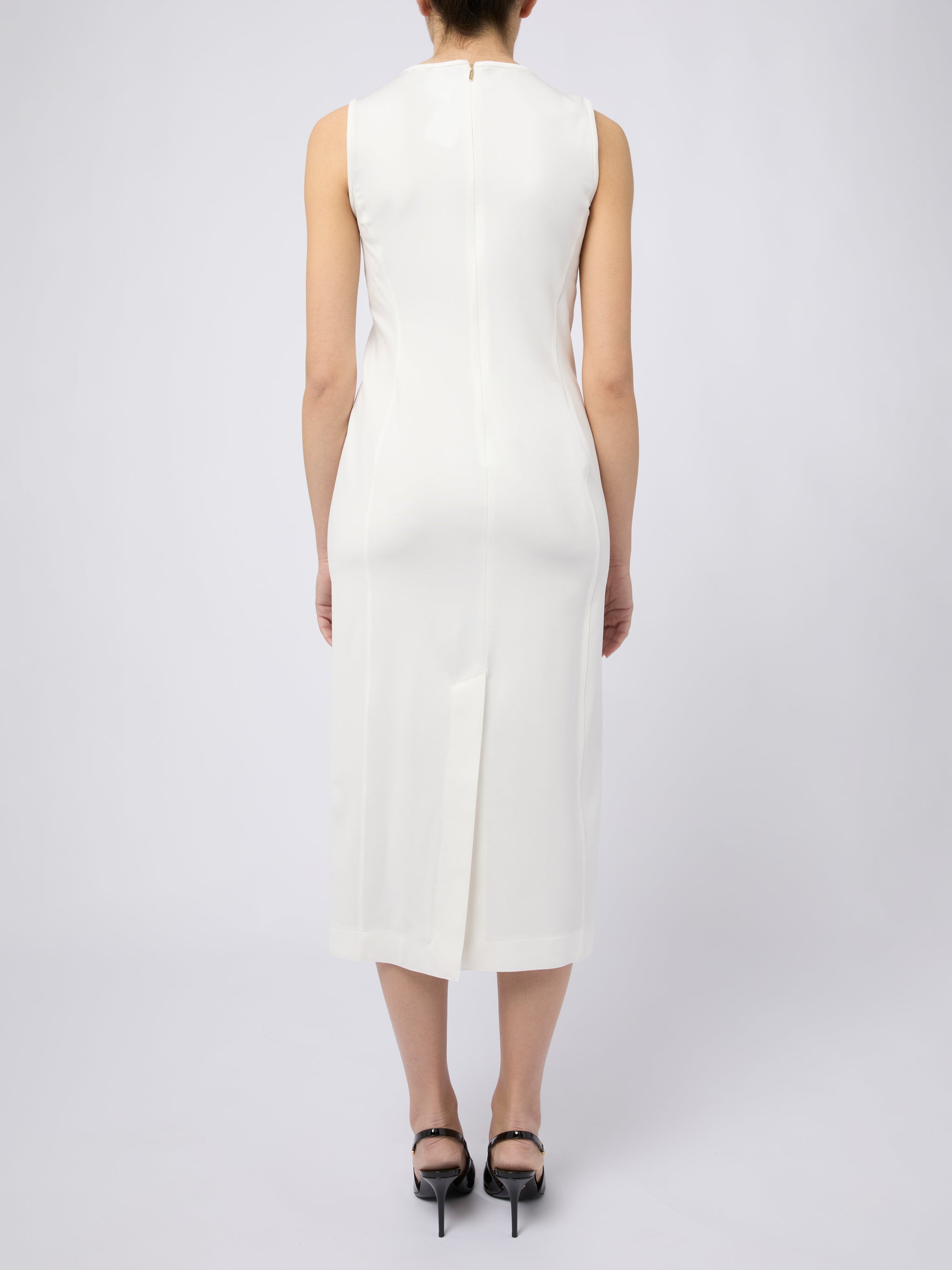 MAX MARA Abito elegante midi con dettagli raffinati bianco 