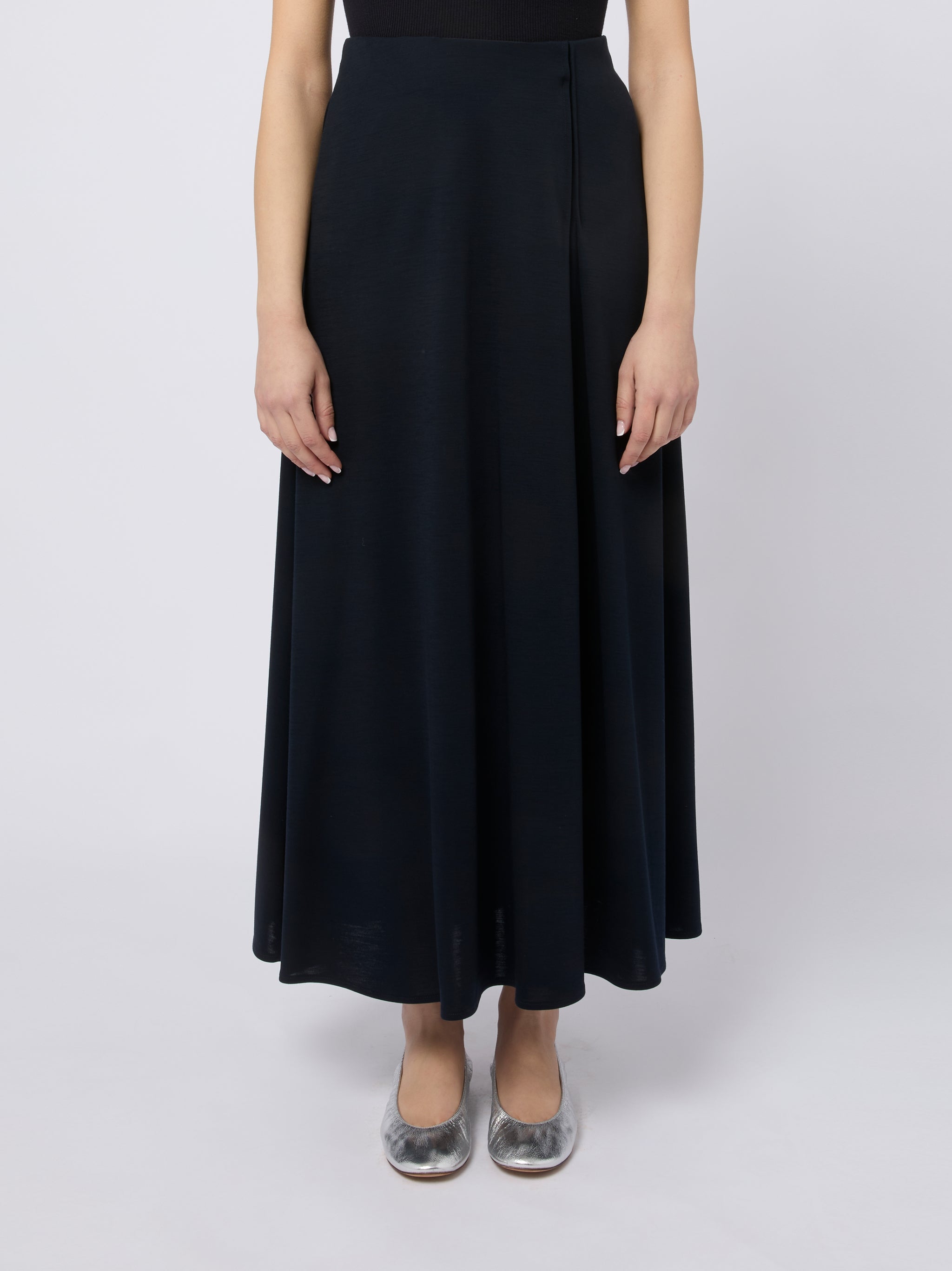 MAX MARA Gonna lunga Stille elegante e fluida nero 