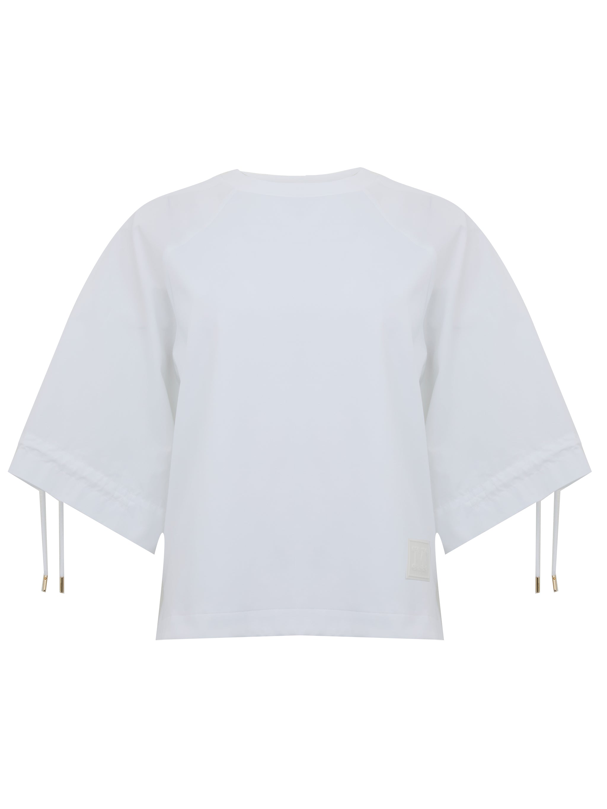 MAX MARA Top West elegante con coulisse alle maniche bianco 