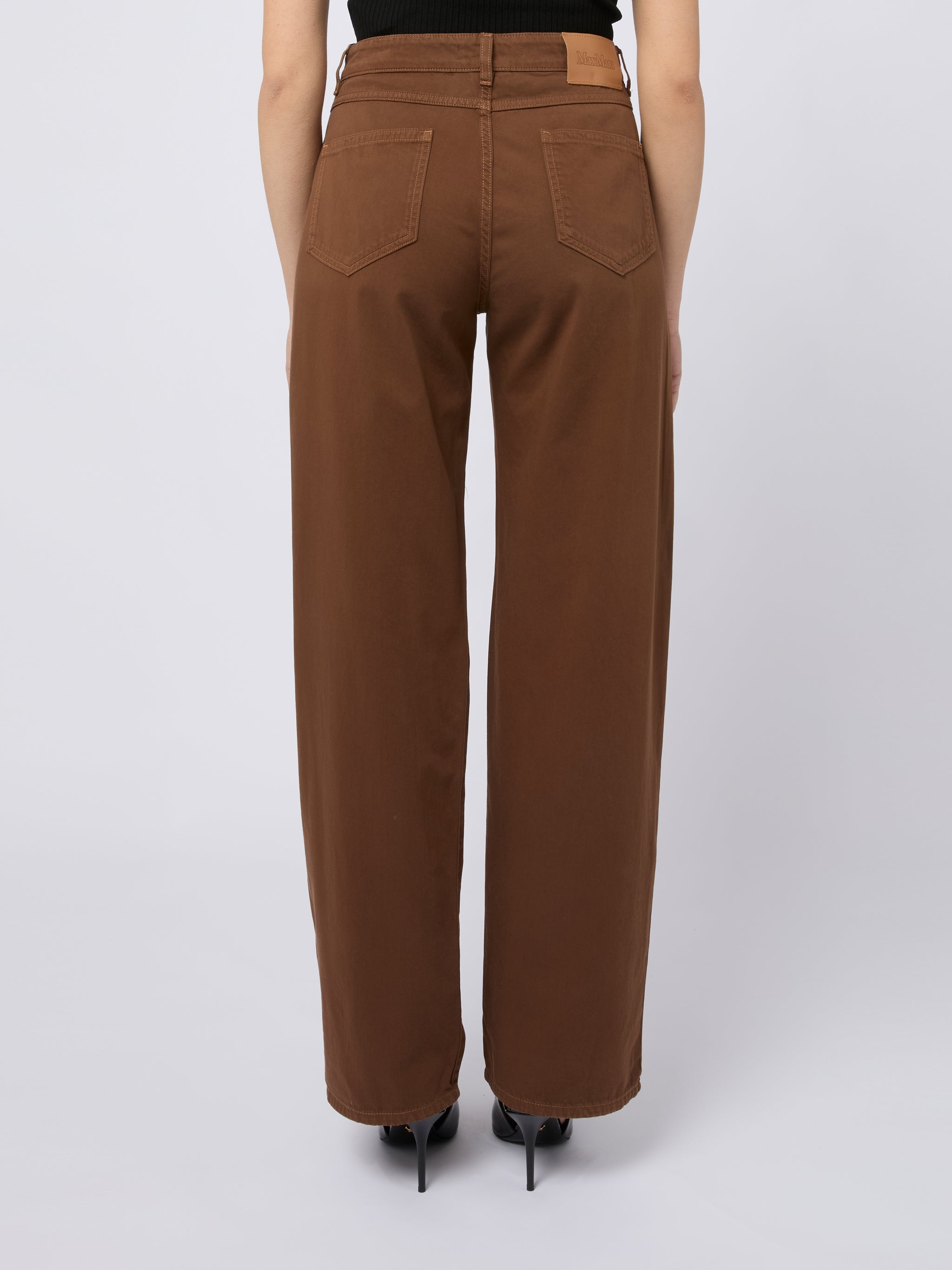 MAX MARA STUDIO Pantaloni jeans Fatuo marroni 