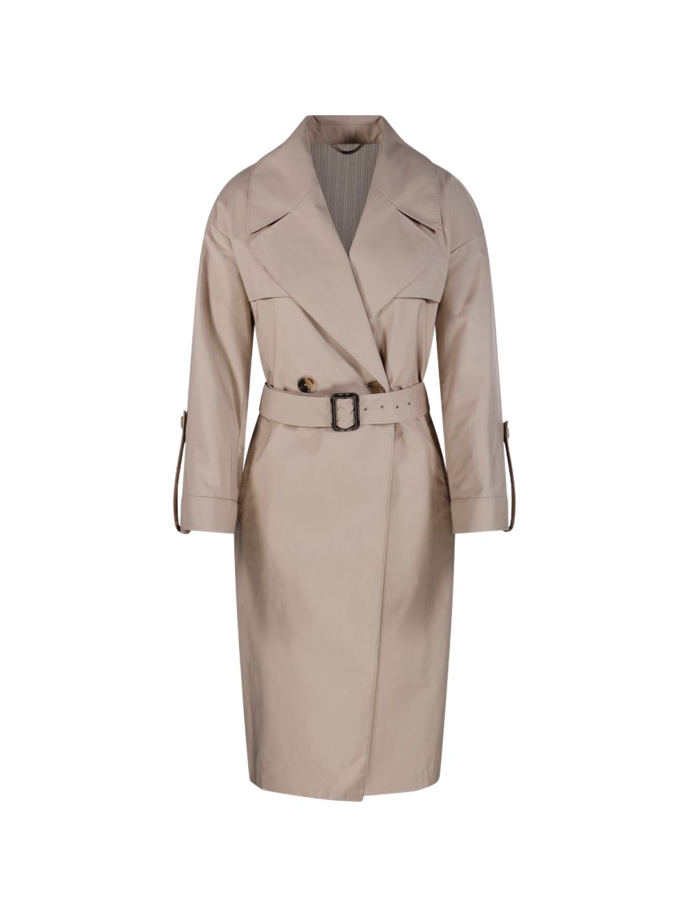 MAX MARA THE CUBE Trench Camour beige con cintura 