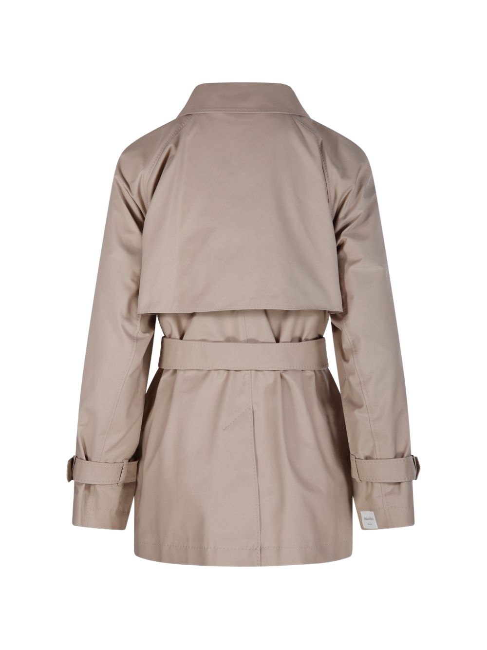 MAX MARA THE CUBE Trench Calle doppiopetto beige con cintura 