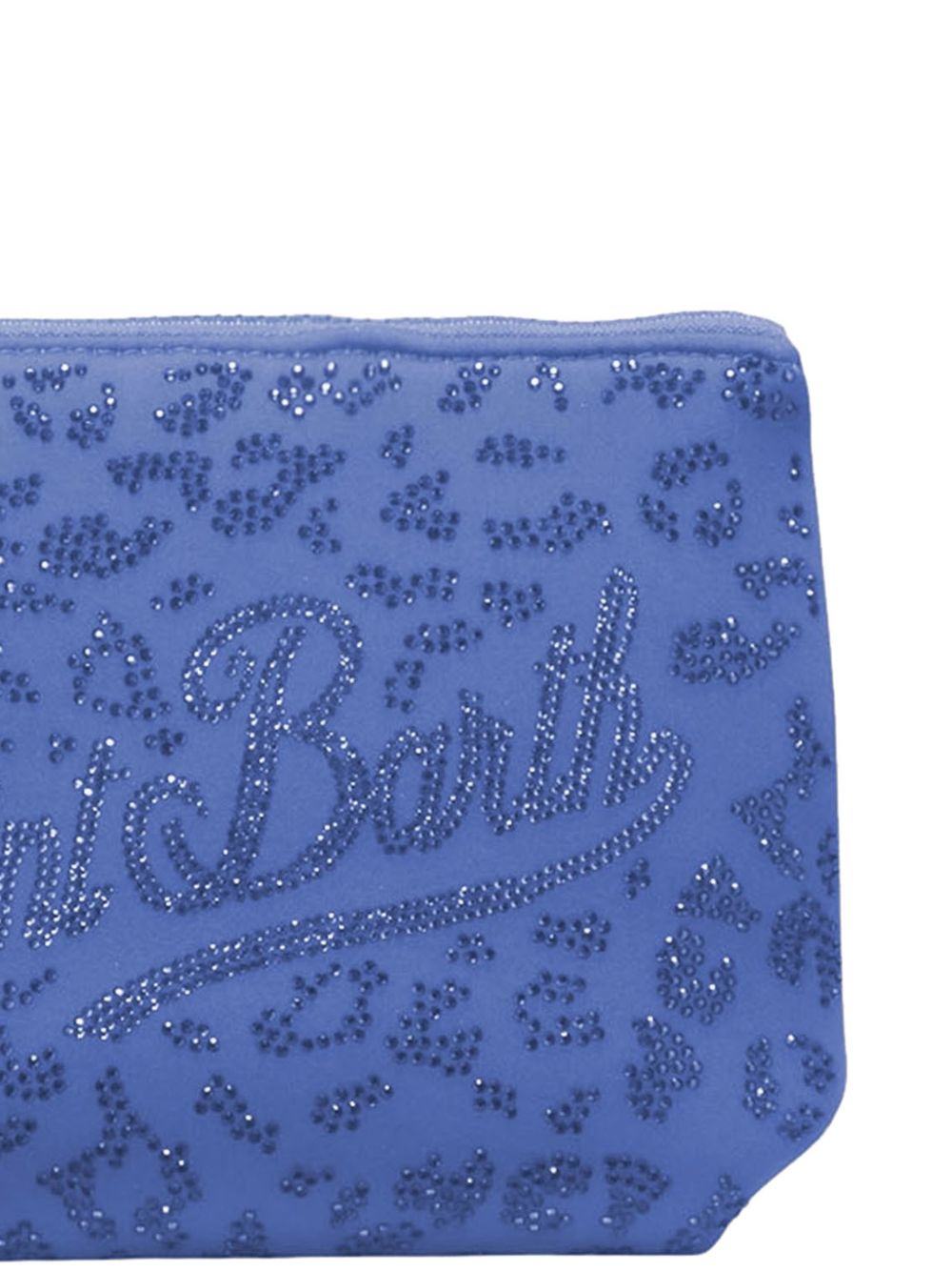 MC2 SAINT BARTH Pochette Aline con strass e logo maculato viola 