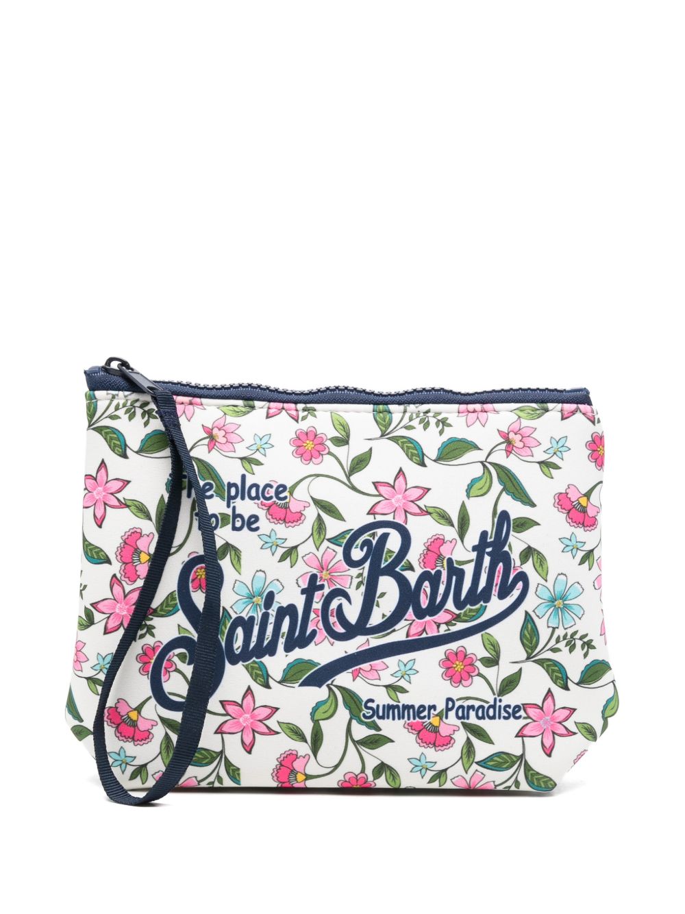 MC2 SAINT BARTH Pochette Aline con stampa floreale e logo tipografico 