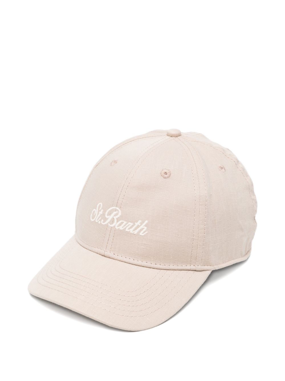 MC2 SAINT BARTH Cappello da baseball in lino beige 