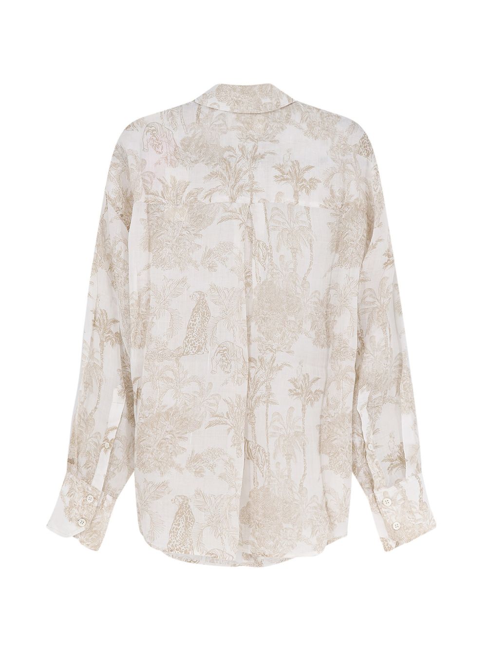 MC2 SAINT BARTH Camicia Cristel con stampa floreale marrone 