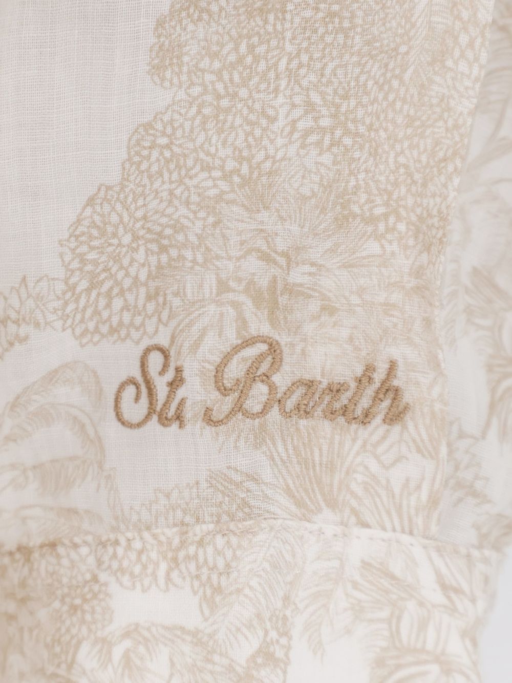MC2 SAINT BARTH Camicia Cristel con stampa floreale marrone 