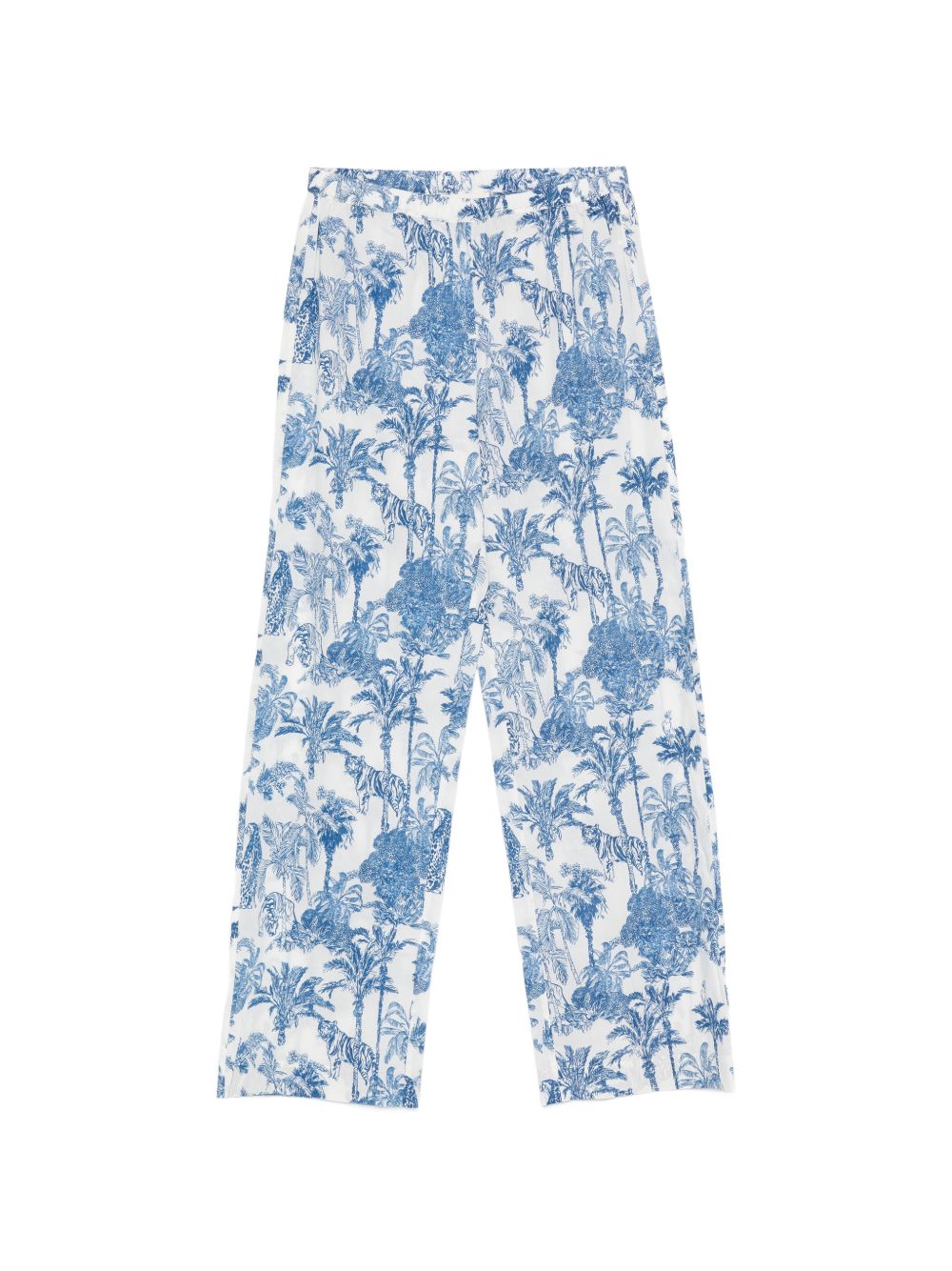 MC2 SAINT BARTH Pantaloni Inez in cotone con stampa azzurra 