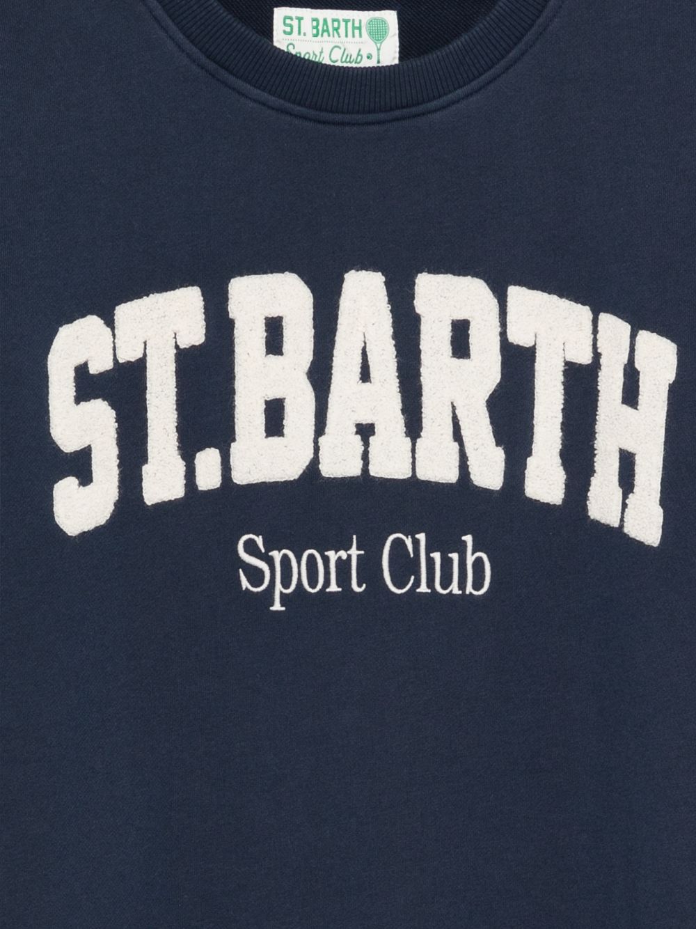 MC2 SAINT BARTH Felpa Ponza girocollo in cotone blu navy 
