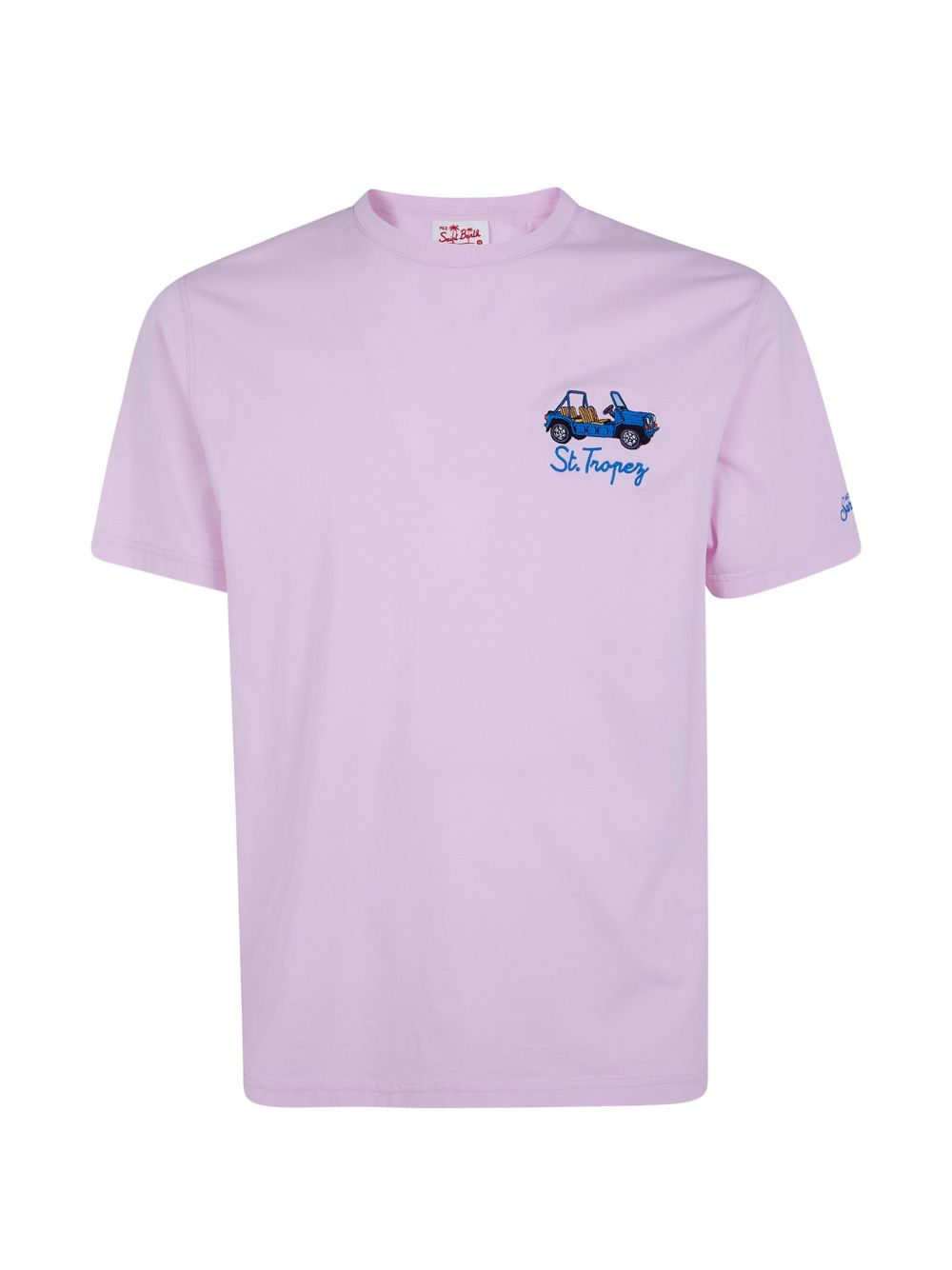MC2 SAINT BARTH T-shirt Portofino in cotone lilla con ricamo 