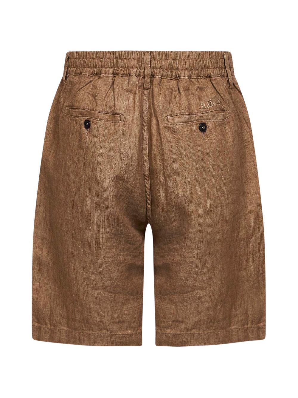MC2 SAINT BARTH Shorts marroni Sebastiani in lino 