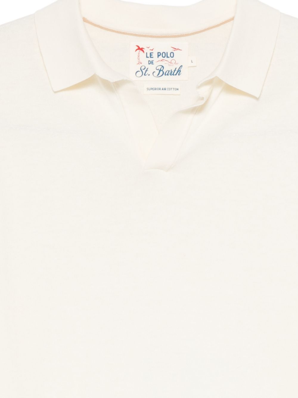 MC2 SAINT BARTH Polo Sloan a maniche lunghe in cotone beige 