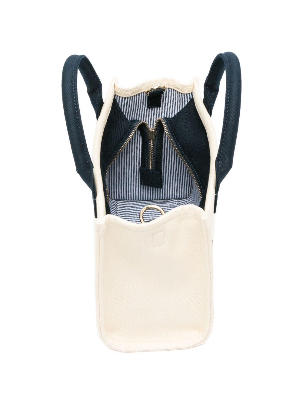 MC2 SAINT BARTH Borsa a mano Vanity Bag Midi panna e blu navy 