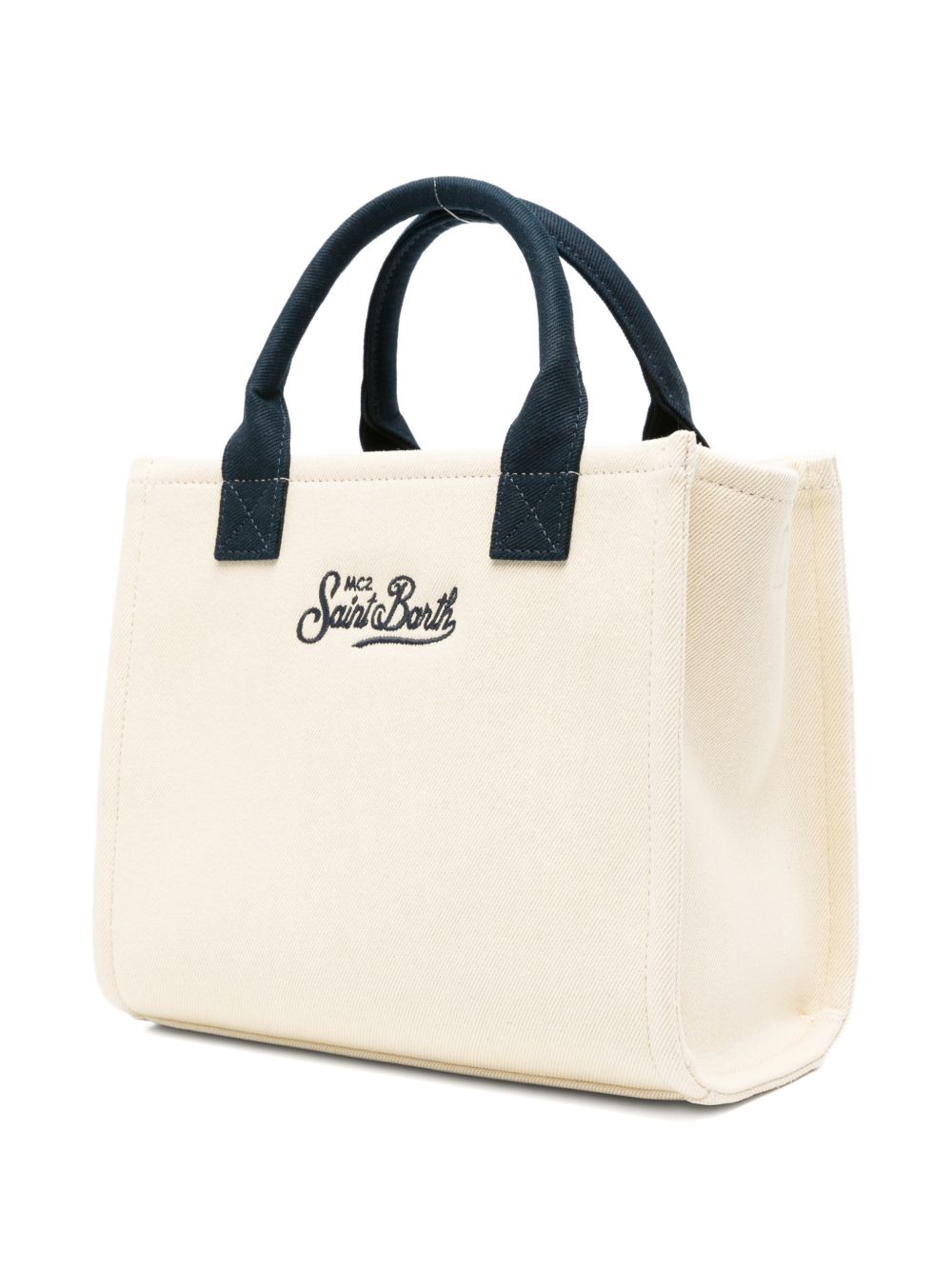 MC2 SAINT BARTH Borsa a mano Vanity Bag Midi panna e blu navy 
