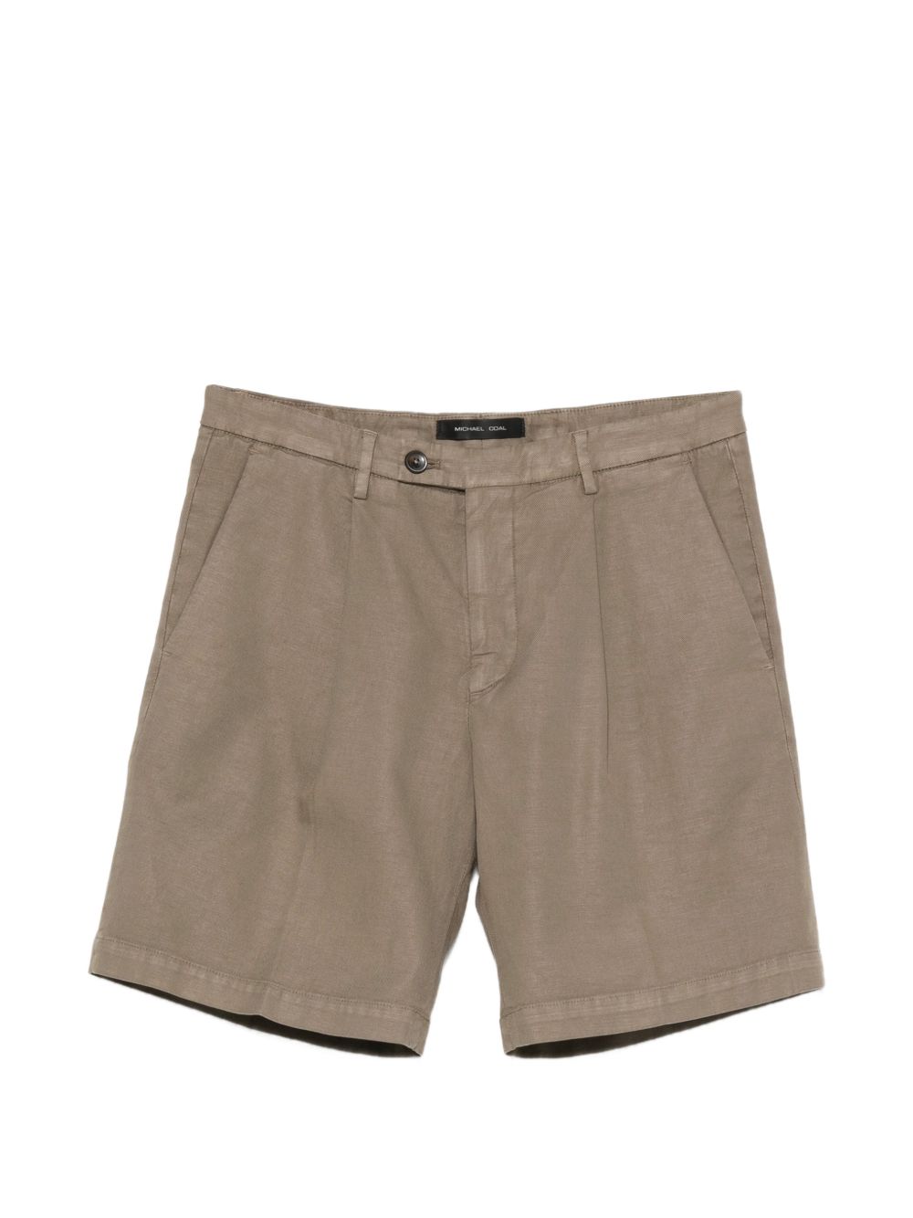 MICHAEL COAL Pantaloni corti marroni con tasche in fresco cotone 