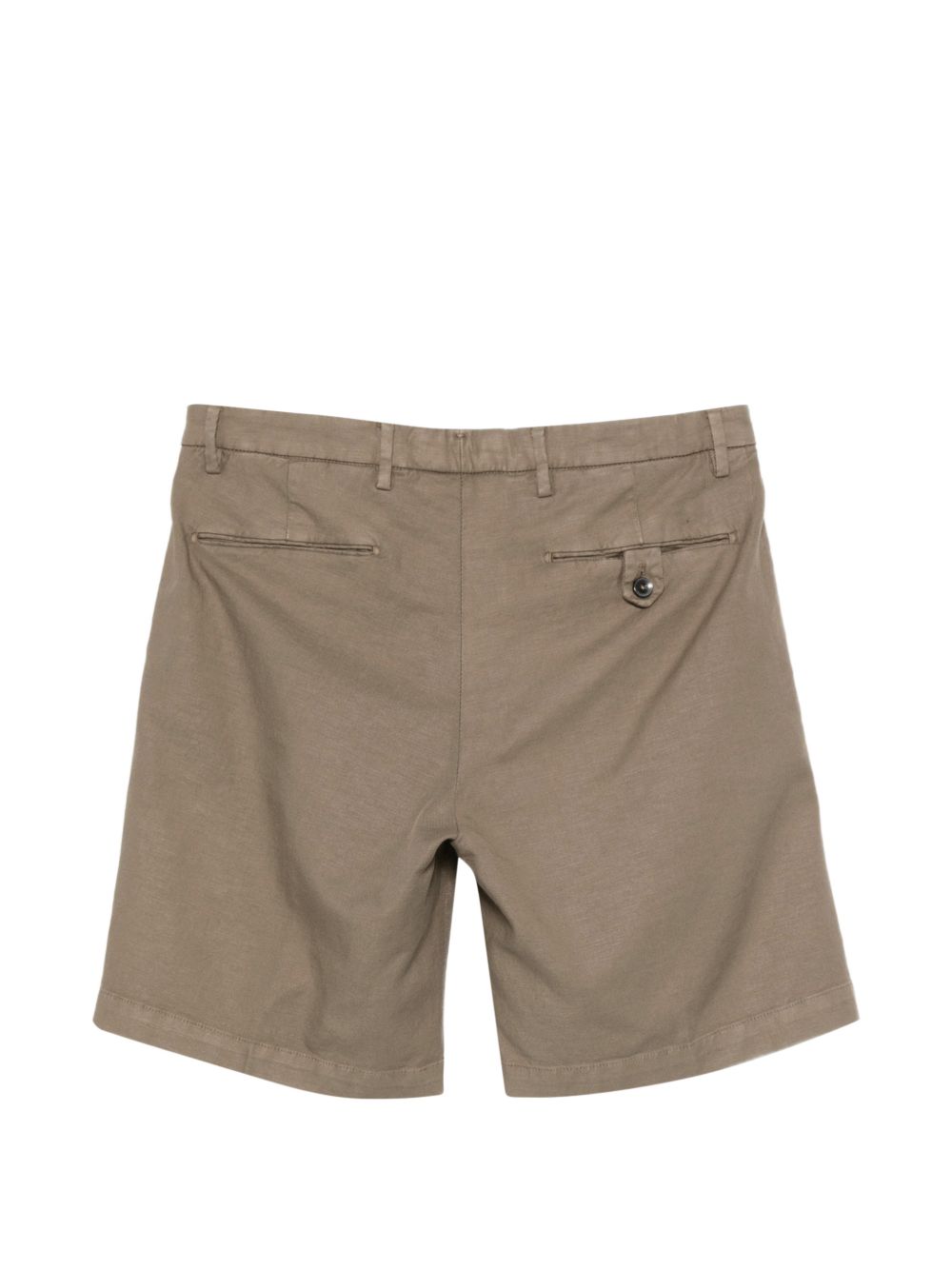 MICHAEL COAL Pantaloni corti marroni con tasche in fresco cotone 