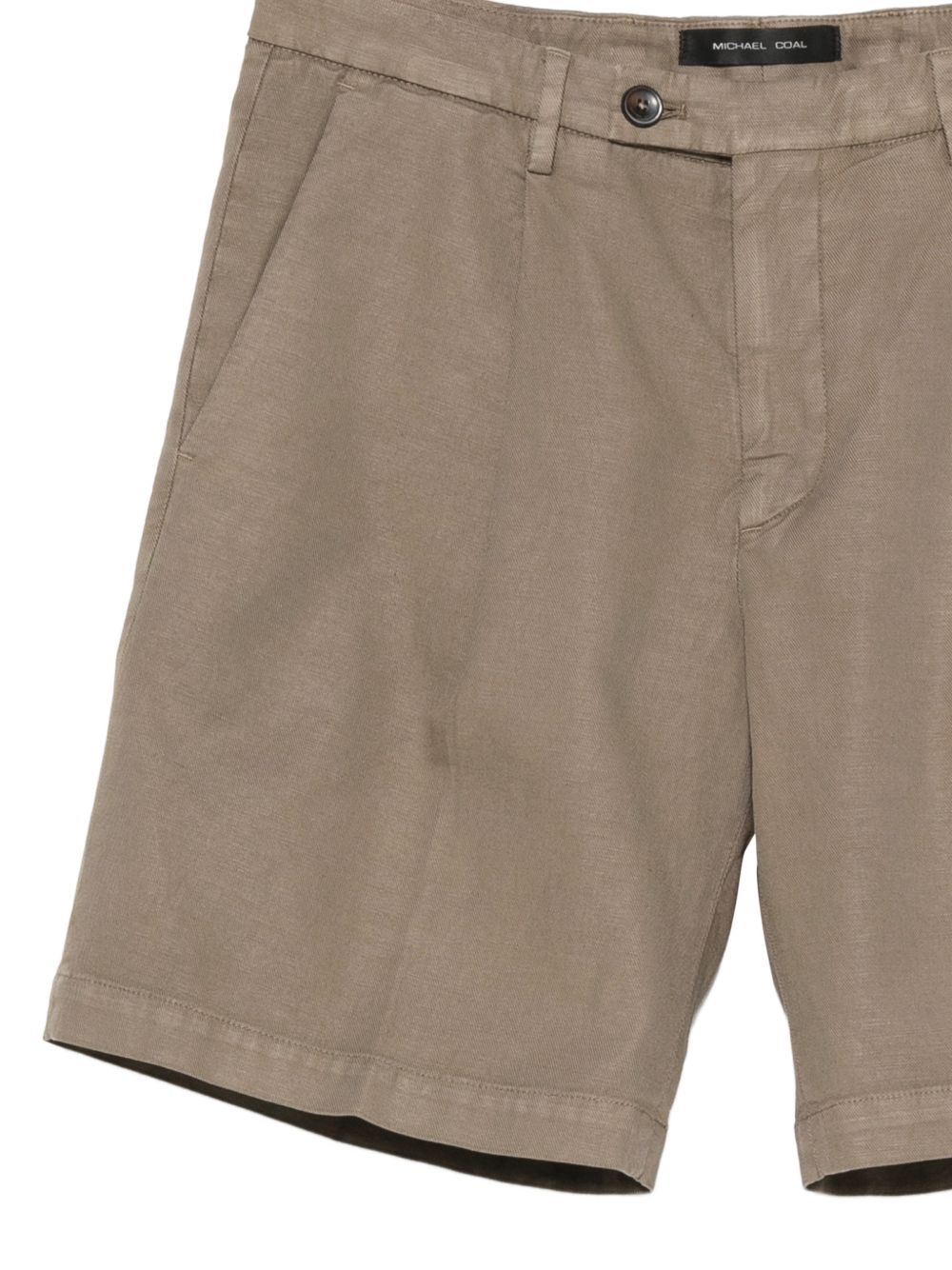 MICHAEL COAL Pantaloni corti marroni con tasche in fresco cotone 