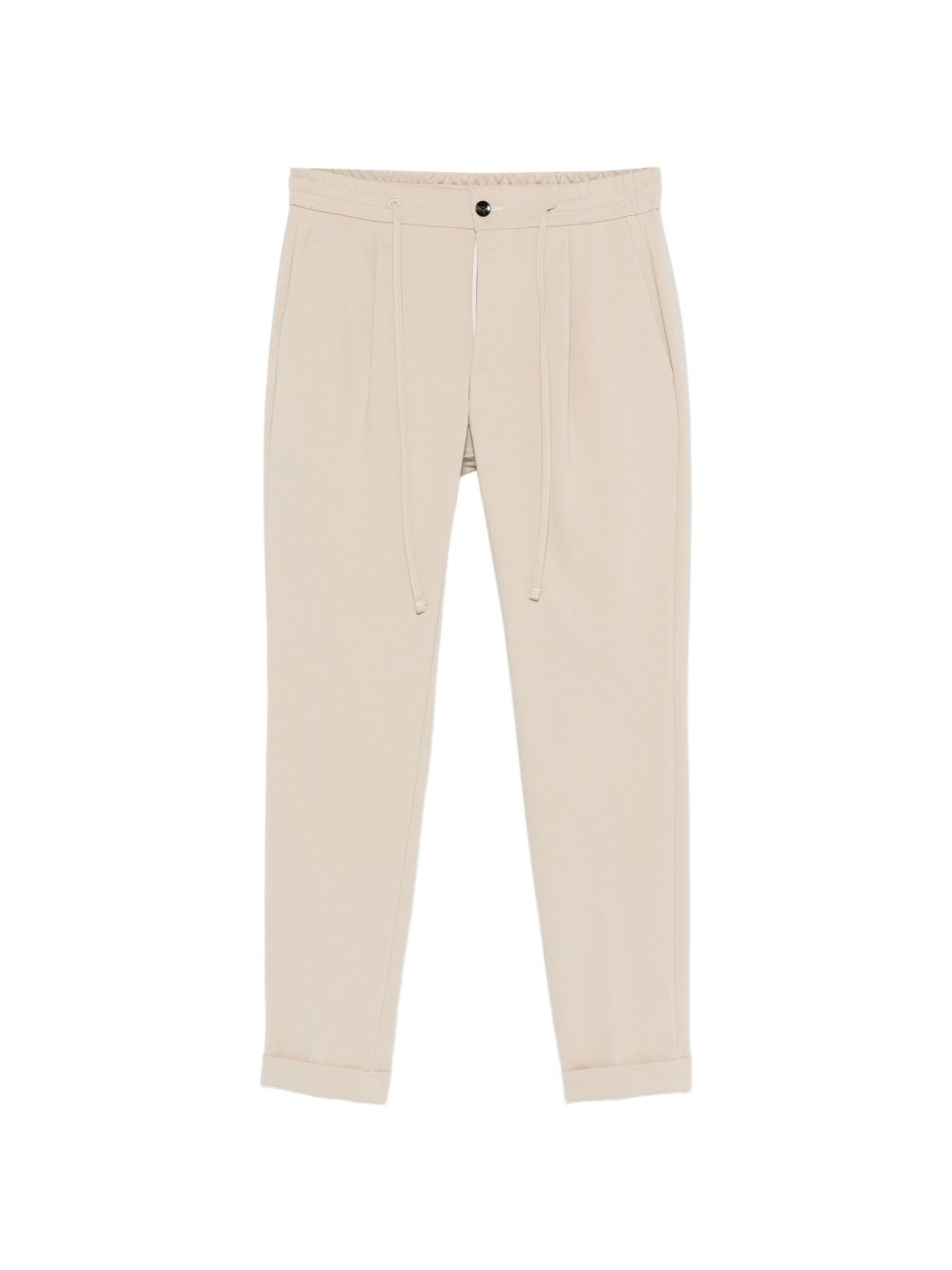 MICHAEL COAL Pantaloni Johnny in cotone beige con elastico 
