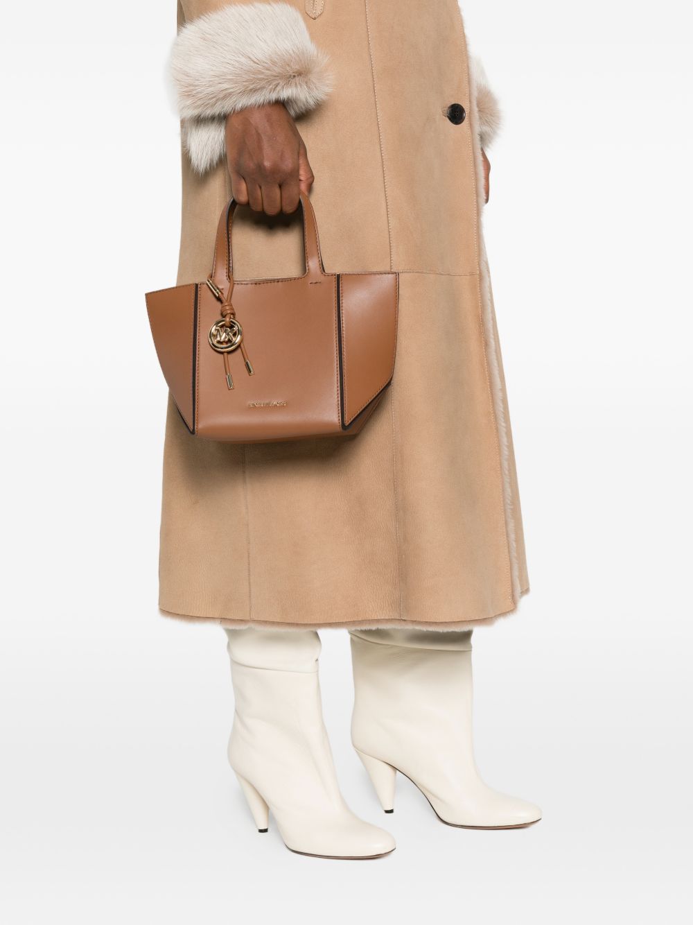 MICHAEL KORS Borsa tote in pelle marrone 