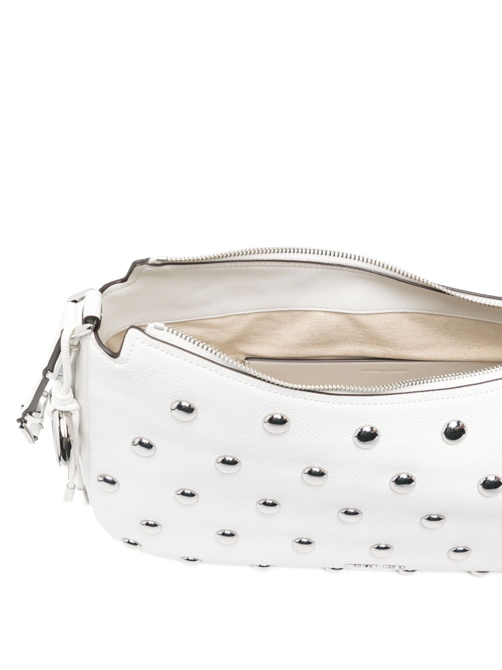 MICHAEL KORS Borsa a spalla bianca con borchie 