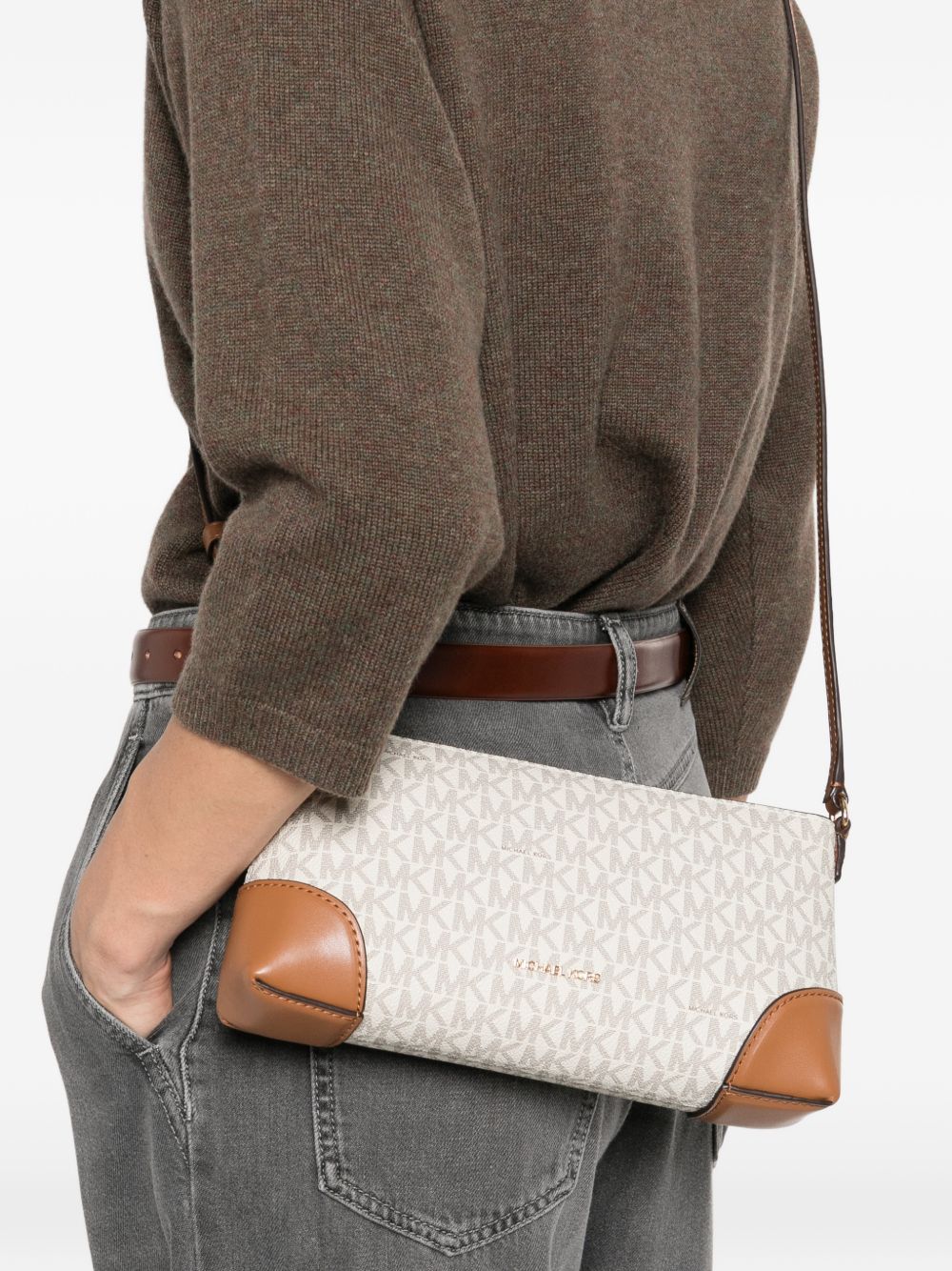 MICHAEL KORS Borsa a tracolla 'Murphy' color vaniglia 