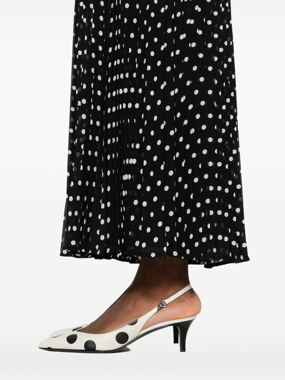 MICHAEL KORS Gonna midi a pois nera 