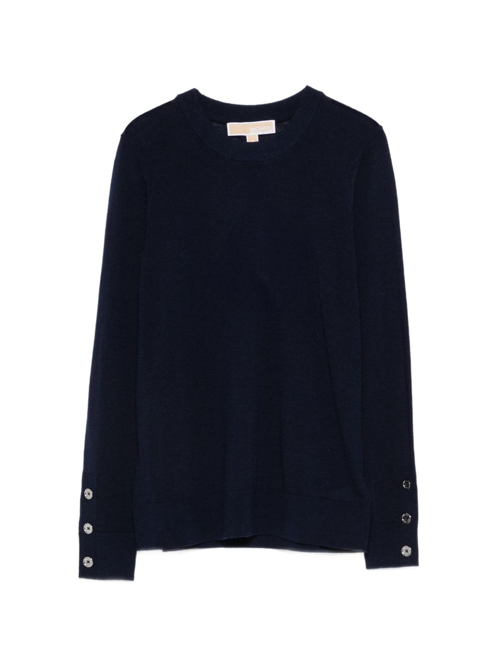 MICHAEL KORS Maglia in lana blu girocollo 