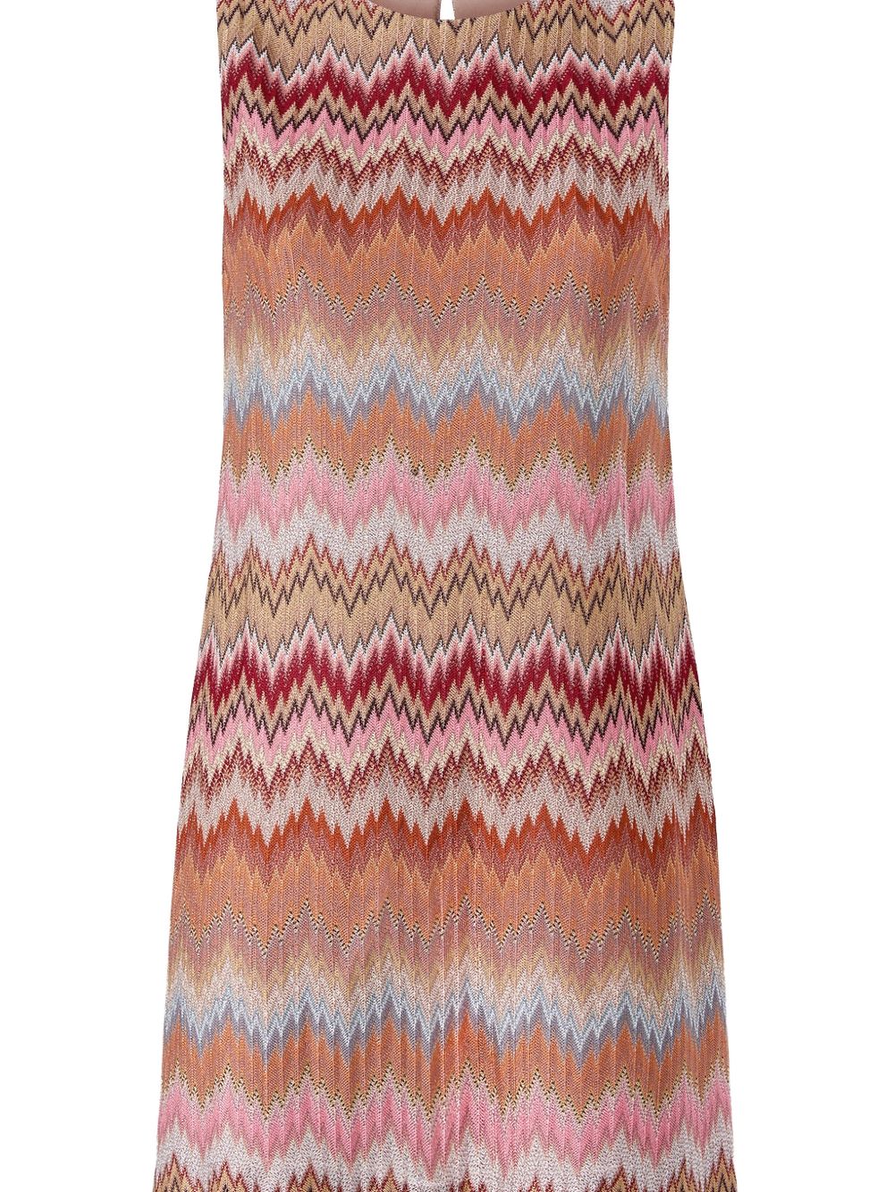 MISSONI Abito corto smanicato a zigzag multicolore 