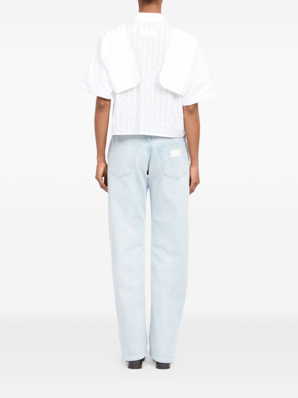MM6 MAISON MARGIELA Camicia in jacquard bianca 