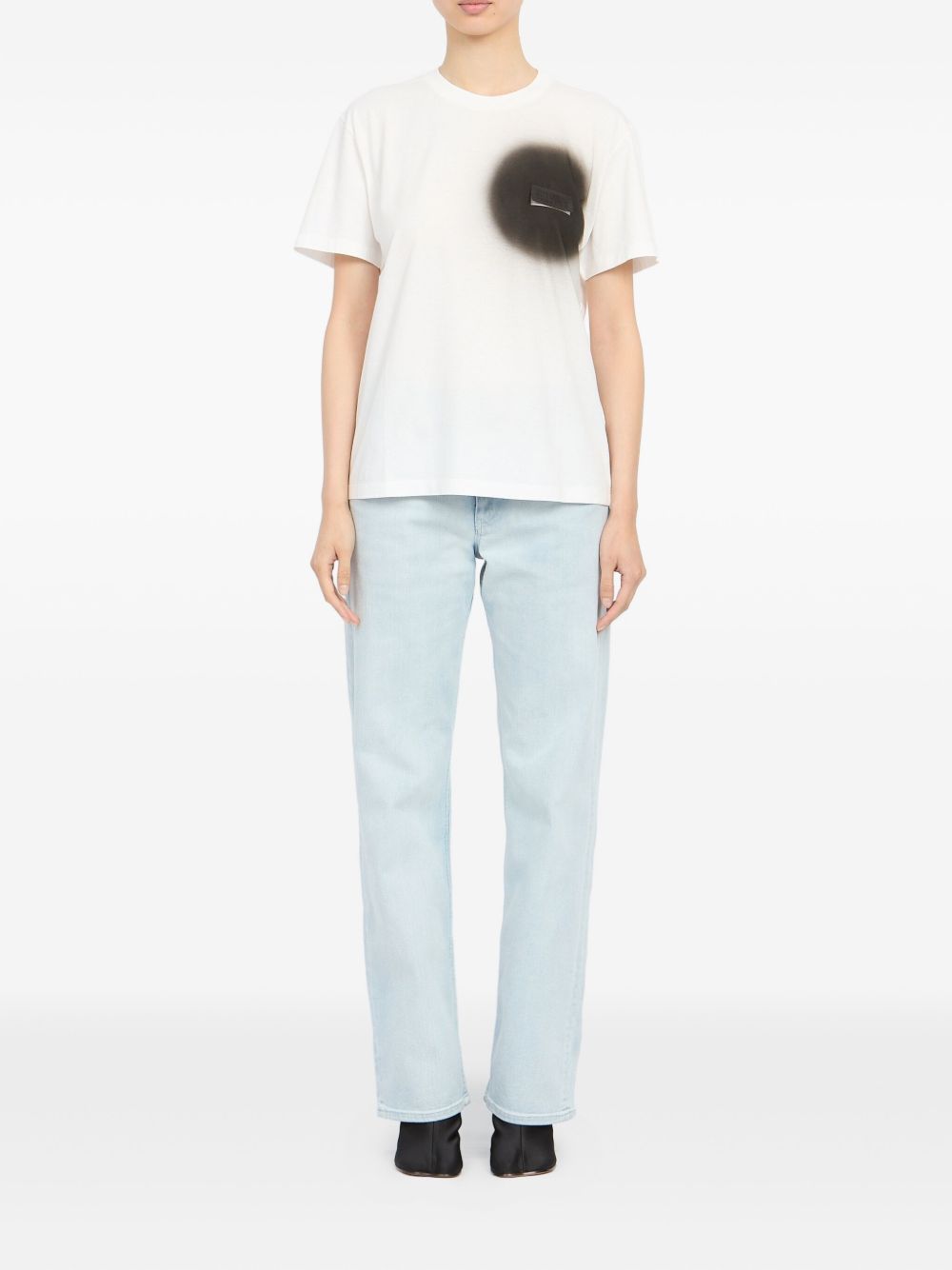 MM6 MAISON MARGIELA T-shirt bianca con grafica sul petto 