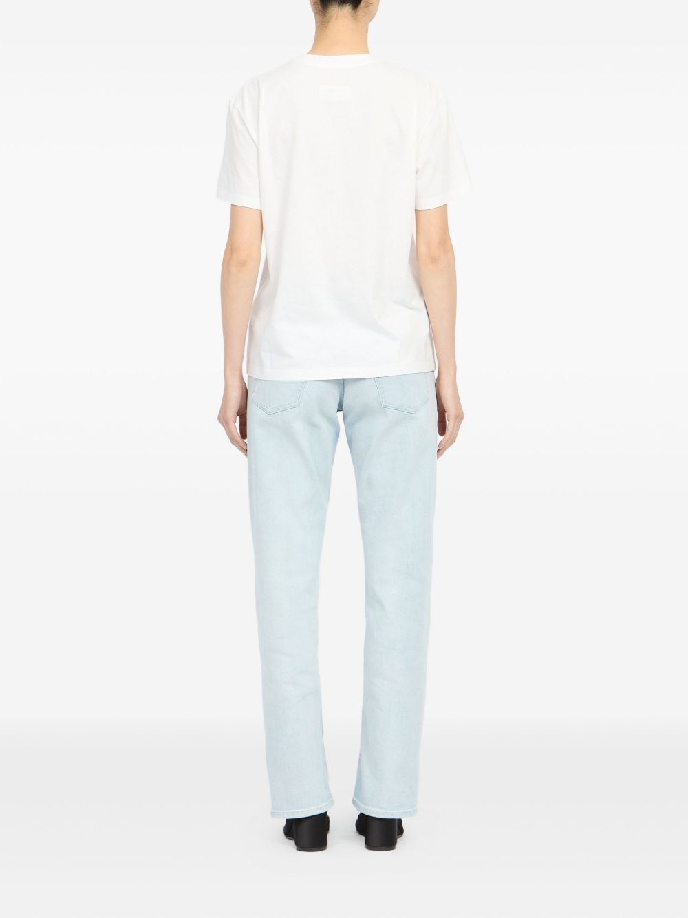 MM6 MAISON MARGIELA T-shirt bianca con grafica sul petto 