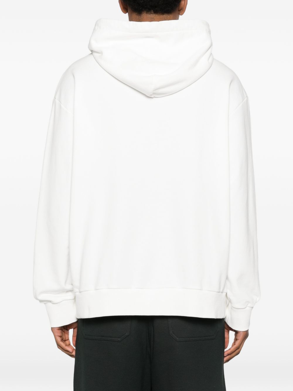 MM6 MAISON MARGIELA Felpa in cotone bianco con cerchio nero 