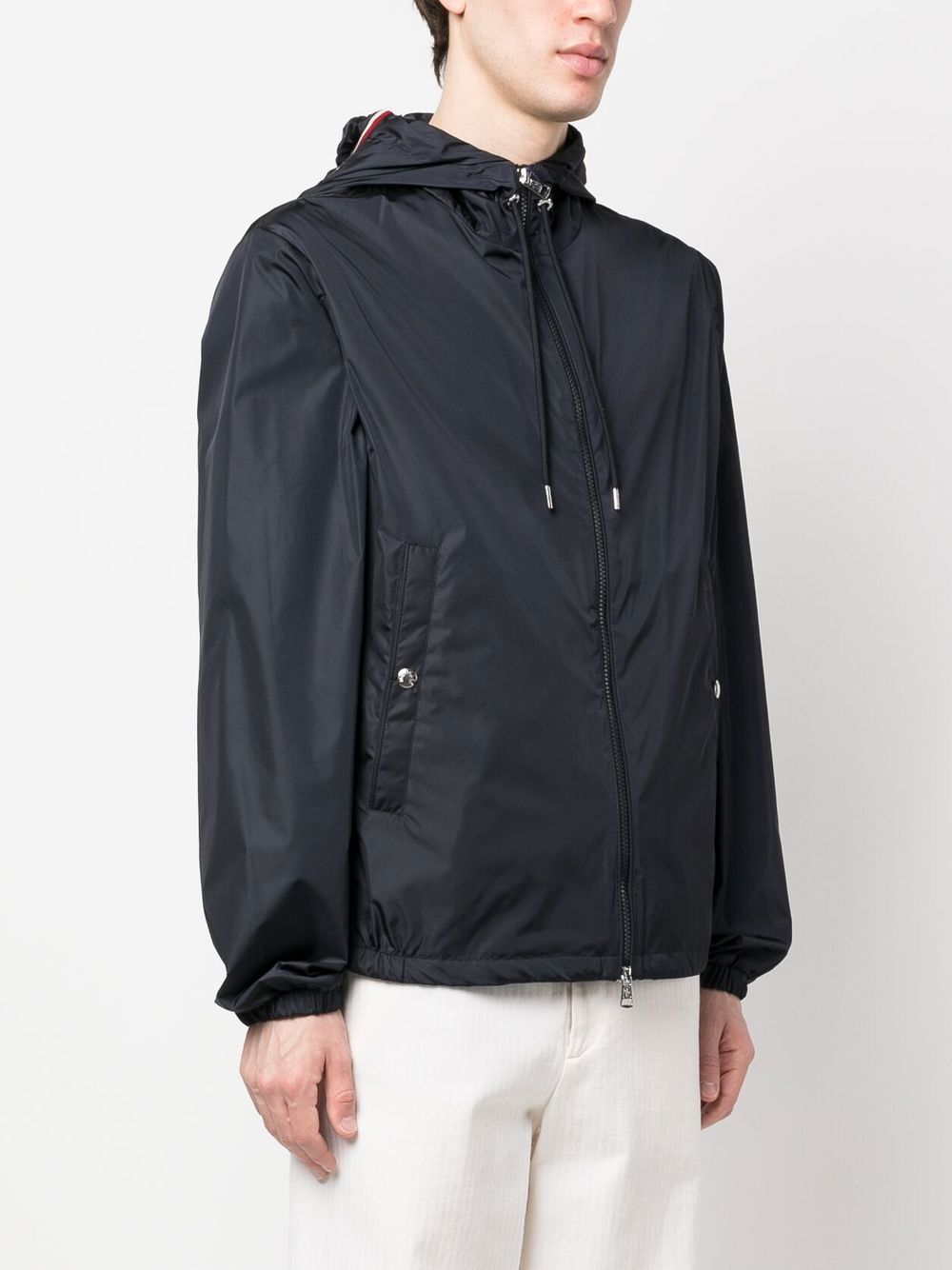 MONCLER Giacca impermeabile con zip e cappuccio 