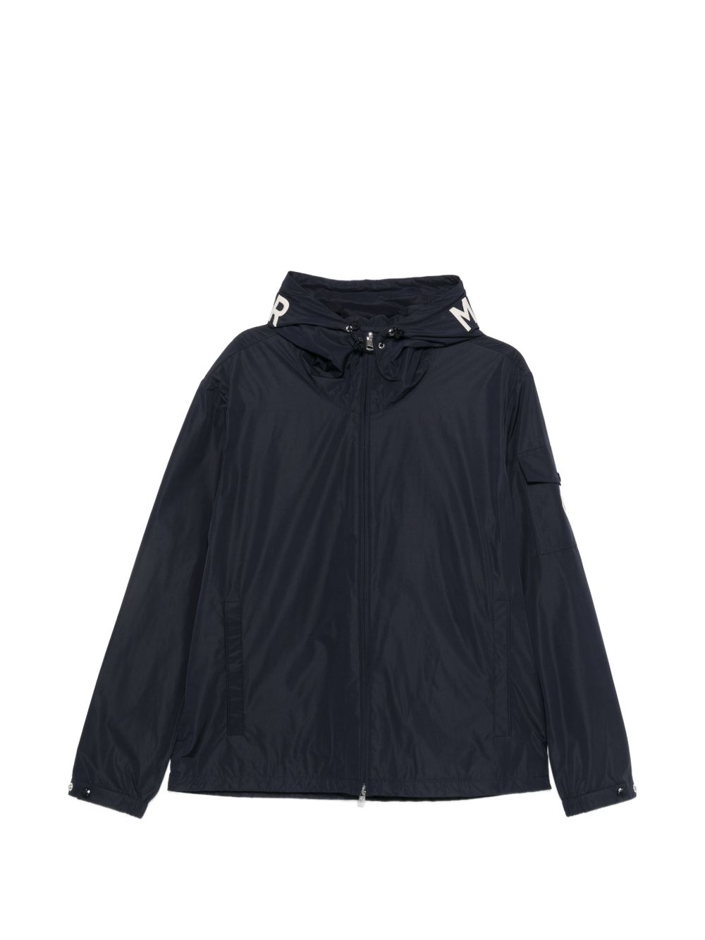MONCLER Giacca blu con cappuccio e zip 