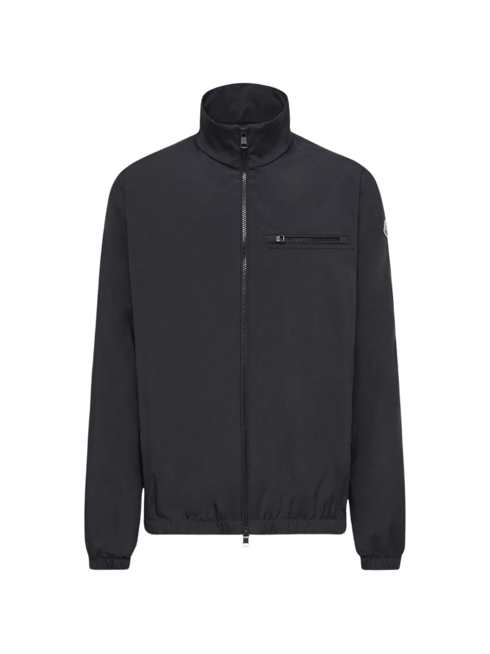 MONCLER Giacca Danby nera con zip e patch logo 