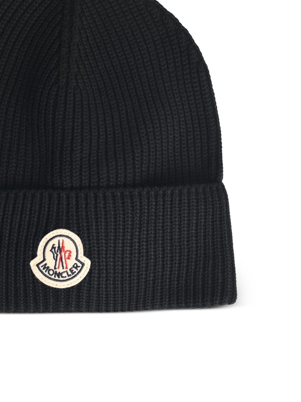 MONCLER Berretto in cotone nero 
