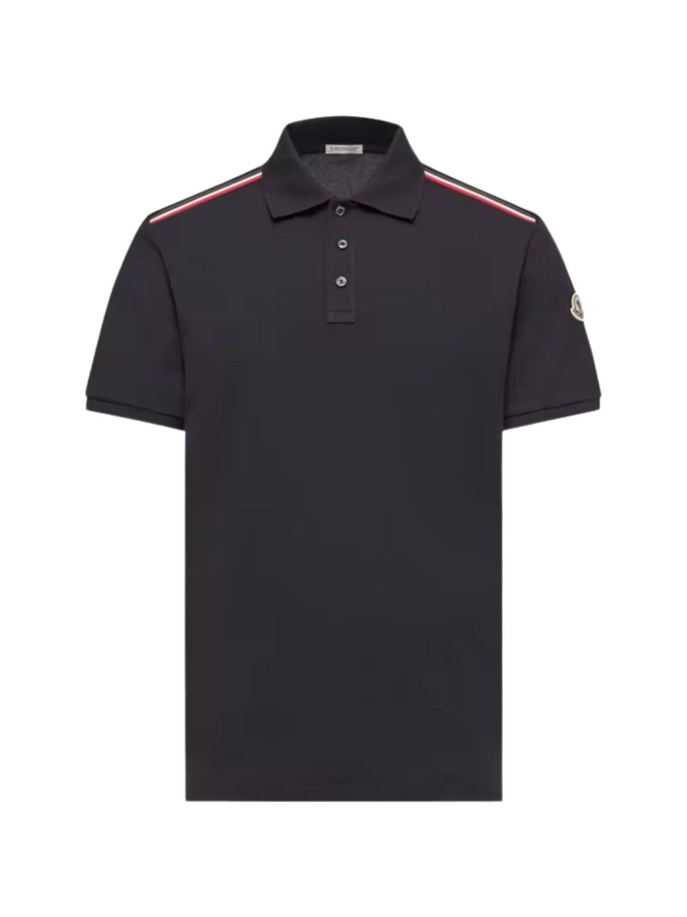 MONCLER Camicia nera a righe in cotone 