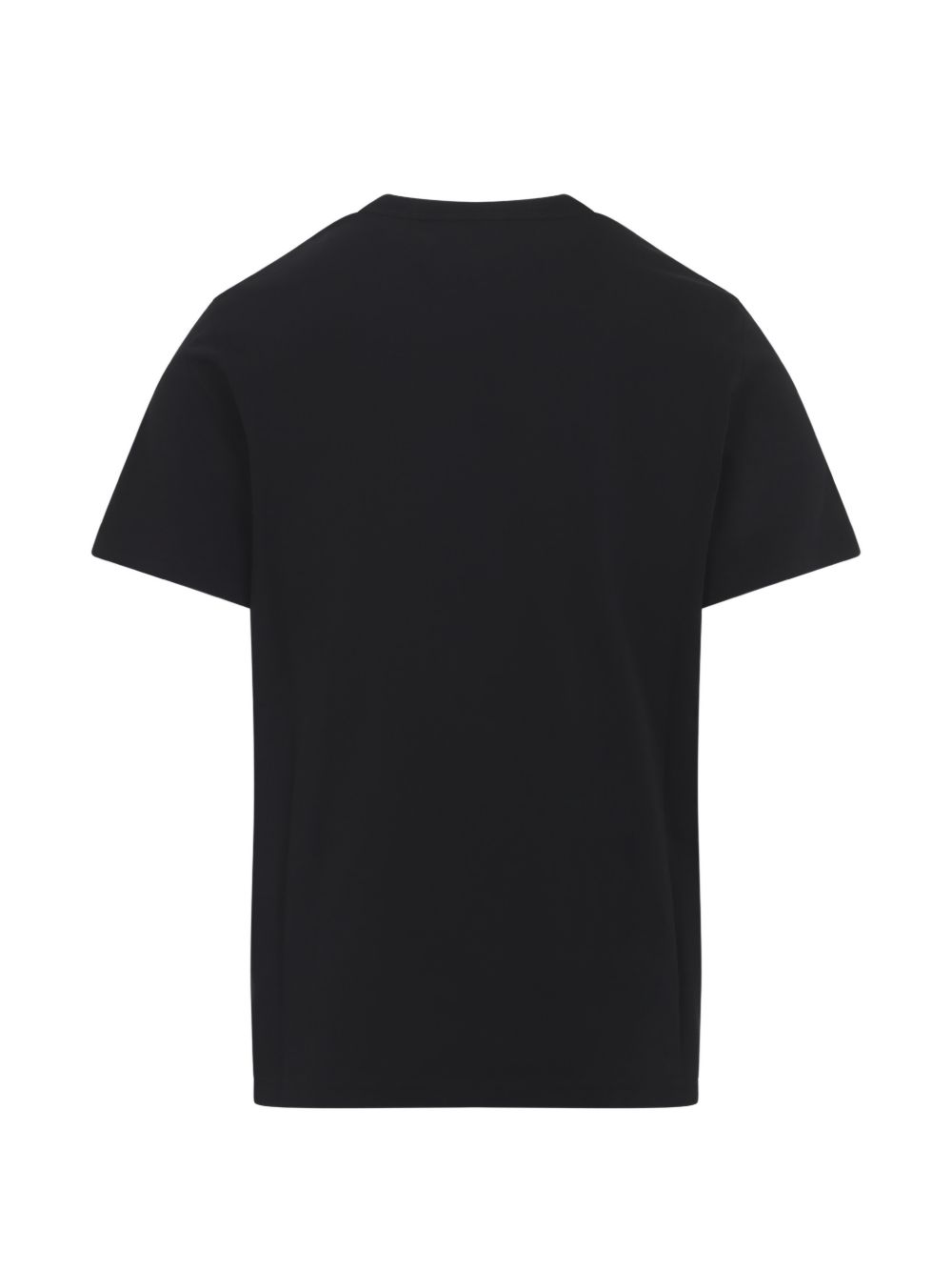 MONCLER T-shirt nera con stampa e logo bianco 